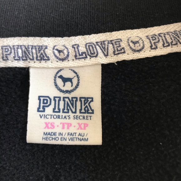 Pink Victoria’s Secret black & pink pullover size XS - Picture 5 of 8